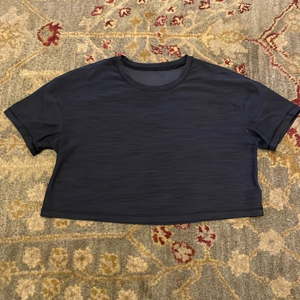 Old Navy girls 10-12 athletic tee, charcoal gray